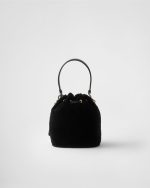 Prada Mini velvet bag with nappa leather details - Image 3